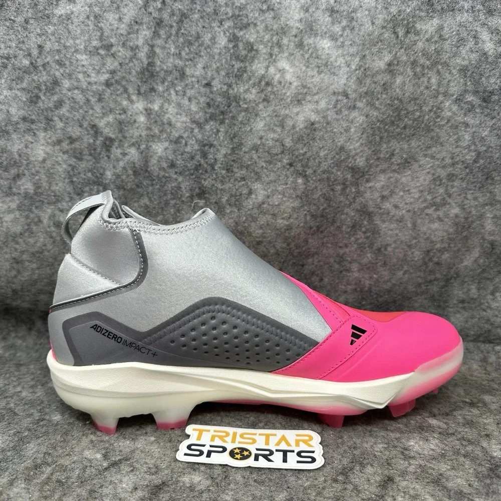 Adidas Adizero Impact+ TPU Baseball Cleats Mens Size 9 Pink Gray Molded IF3353